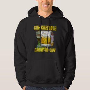 Mens Fathers Day Gin Credibile Daddy In Law Drin Hoodie