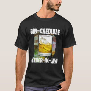 Mens Fathers Day  Gin Credibile Father In Law  Dri T-Shirt