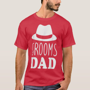 Mens Fathers Day Grooms Dad Hat Wedding Son T-Shirt