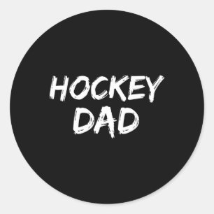 Mens Father's Day Hockey Gift For Men Sports Idea Classic Round Sticker