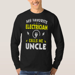Mens Father's Day My Favourite Electrician Calls M T-Shirt