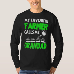 Mens Father's Day My Favourite Farmer Calls Me Gra T-Shirt