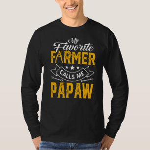 Mens Father's Day My Favourite Farmer Calls Me Pap T-Shirt
