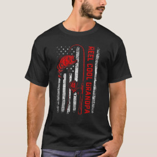 Mens Father's Day Reel Cool Grandpap Fish America T-Shirt