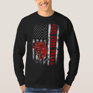 Mens Father's Day Reel Cool Pepaw Fish American F T-Shirt