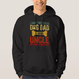 Mens Father's Day Retro I Have Two Titles Dog Dad Hoodie