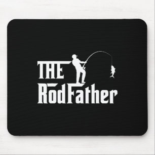 Men's Father's Day Rod Father Fishing Funny Father Mouse Mat