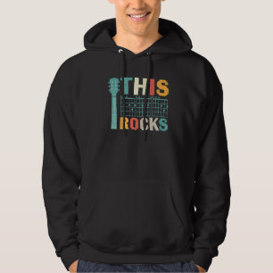 Mens Father's Day This Dad Rocks Guitar Rock N Rol Hoodie