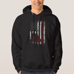 Mens Fathers Day Usa Best Trucker Dad Ever America Hoodie