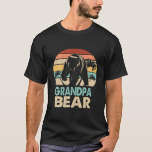 Mens Fathers Day Vintage Grandpa Bear Family Match T-Shirt