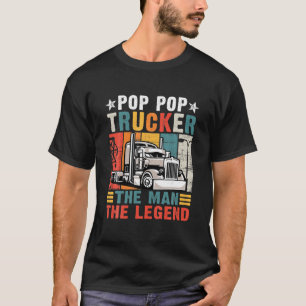 Mens Father's Day Vintage Pop Pop Trucker The Man T-Shirt