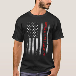 Mens Fathers Day   World's Best Godfather Ever Us  T-Shirt