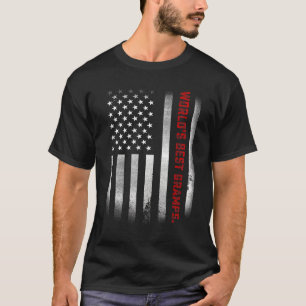 Mens Fathers Day World's Best Gramps Ever Us Fla T-Shirt