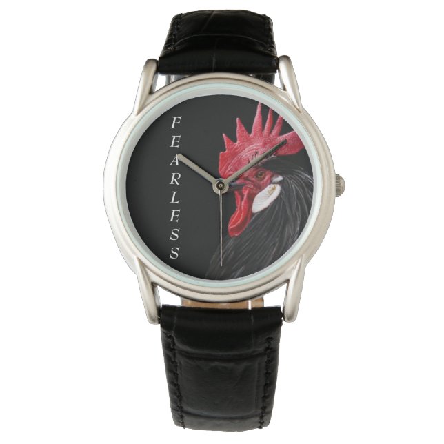 Men's FEARLESS/Black Rooster Watch (Front)