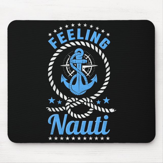 Mens feeling nauti boating performance  mouse mat (Front)