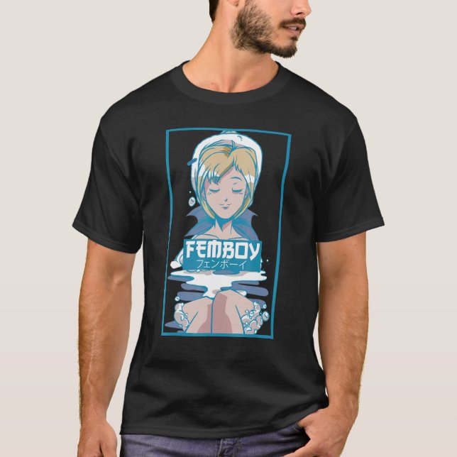 Mens Femboy Vaporwave Aesthetic Femboy T-Shirt (Front)