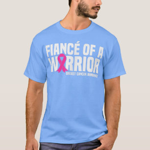 Mens Fiance of a Warrior Pink Ribbon Breast Cancer T-Shirt
