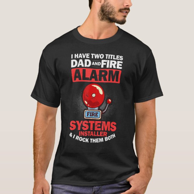 Mens Fire Alarm Installer Systems Technician House T-Shirt (Front)