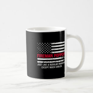 Mens Fireman Pop Pop Usa Flag Proud Firefighter Gr Coffee Mug
