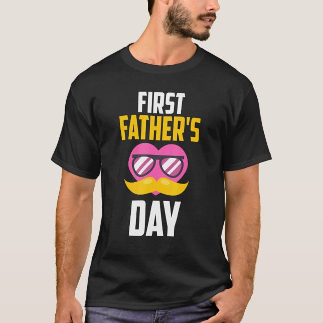 Mens First Fathers Day Beer Baby Bottle Dad Daddy T-Shirt (Front)