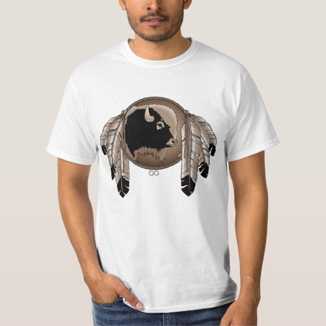Mens First Nation T-shirt Metis Wildlife T-shirt (Front)