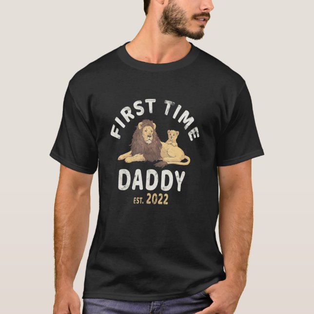 Mens First Time Daddy 2022   For Dad And Future Da T-Shirt (Front)