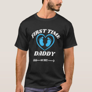 Mens First Time Daddy 2022 Son Funny For New Dad F T-Shirt