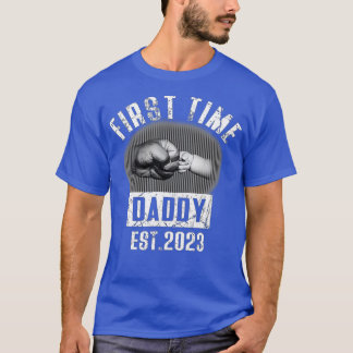Mens First Time Daddy Proud New Dad Est 2023 Fathe T-Shirt