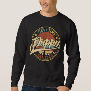 Mens First Time Pappy 2023 For Promoted To Dad Sweatshirt