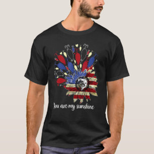 Mens Fisherman 4th Of July Fishing American Flag P T-Shirt