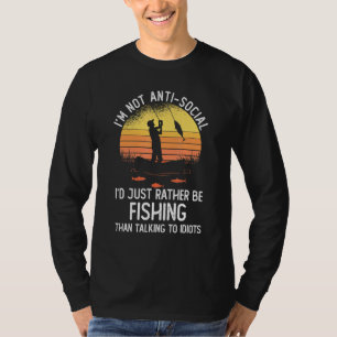 Mens Fisherman - Id Rather Be Fishing - Vintage Fi T-Shirt