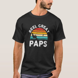 Mens Fishermen Reel Great Paps Vintage Fishing Fat T-Shirt