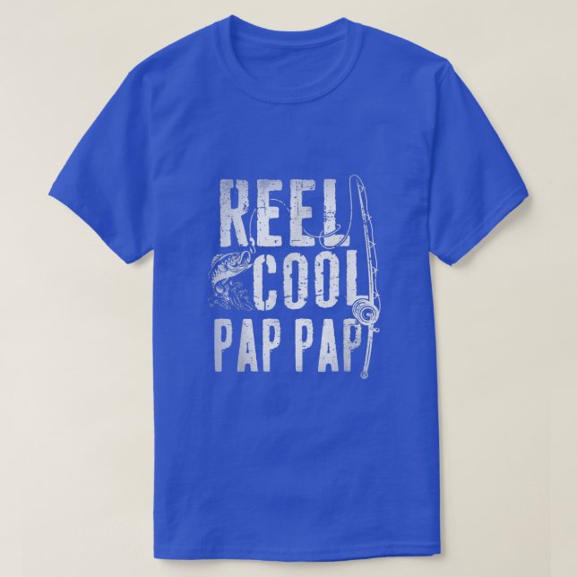 Mens Fishing Fathers Day Papa Daddy Funny Reel Coo T-Shirt (Design Front)
