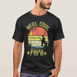 Mens Fishing Reel Cool Papa T-Shirt