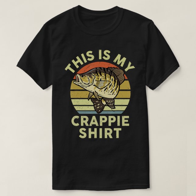 Mens Fishing-Shirt This is My Crappie Shirt Bass F (Design Front)