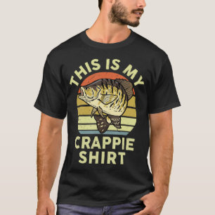 Mens Fishing-Shirt This is My Crappie Shirt Bass F