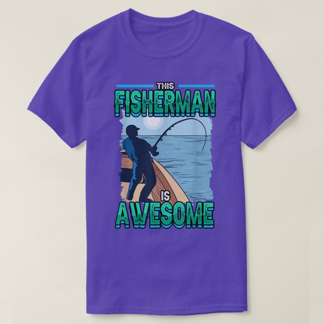Mens Fishing This Fisherman Is Awesome Fish Huntin T-Shirt (Design Front)