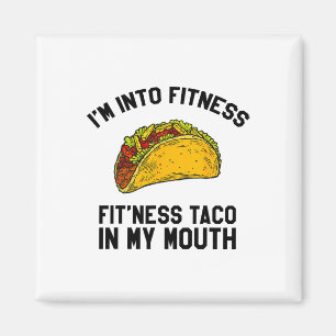 Mens Fitness Taco Funny Mexican Gym For Taco Lover Magnet