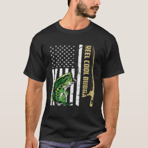 Mens Flag Vintage Reel Cool Bubba Funny Fathers Da T-Shirt