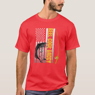 Mens Flag Vintage Reel Cool Daddy Funny Fathers Da T-Shirt
