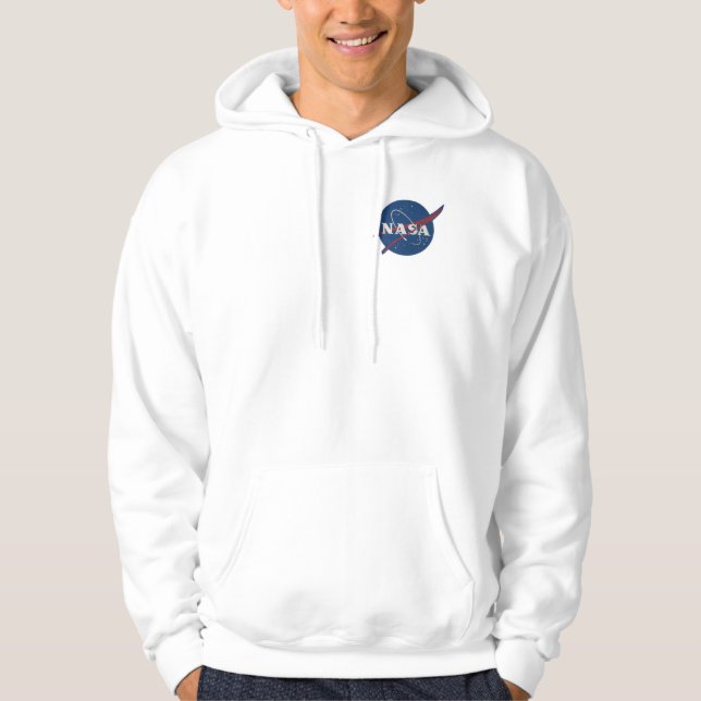 Mens Fleece Zip Jogger With Nasa Logo Hoodie (Front)