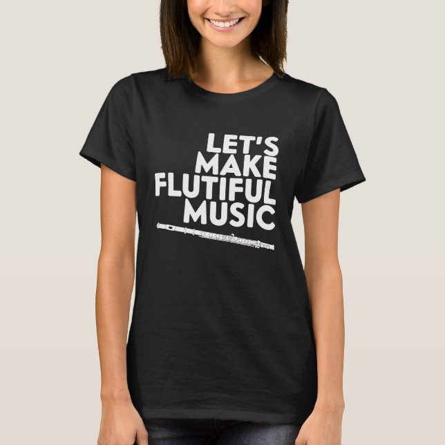Mens  Flute Music Teacher Or Flute Player T-Shirt (Front)
