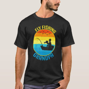 Mens Fly Fishing Grandpa Fisher Dad 2 T-Shirt