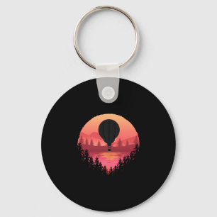 Mens flying hot air balloon_ cool performance  key ring