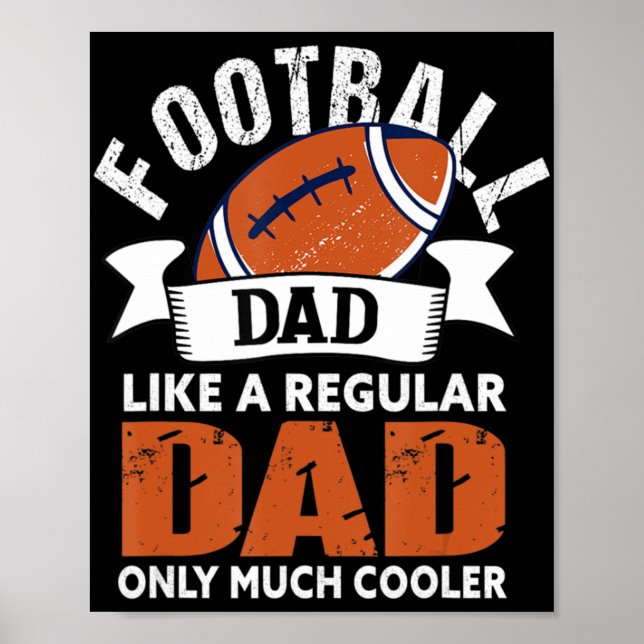 Mens Football Dad  Fun Dad American Football  Poster (Front)