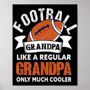 Mens Football Grandpa  Fun Grandfather American Fo Poster
