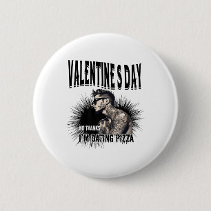 Mens For Anti Valentine’s Day Inked Man Tattooed S 6 Cm Round Badge