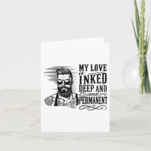 Mens For Anti Valentine’s Day Inked Man Tattooed S Card