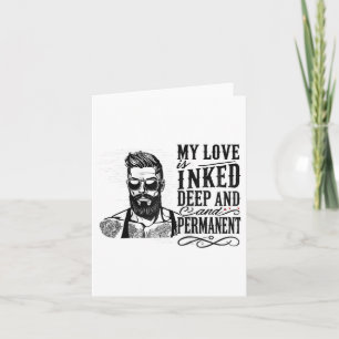 Mens For Anti Valentine’s Day Tattooed Single Man Card