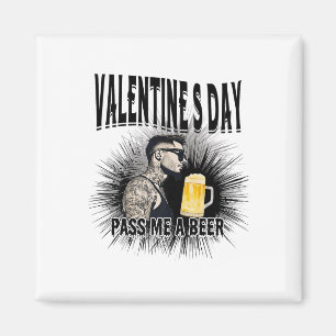 Mens For Anti Valentine’s Day Tattooed Single Man Magnet